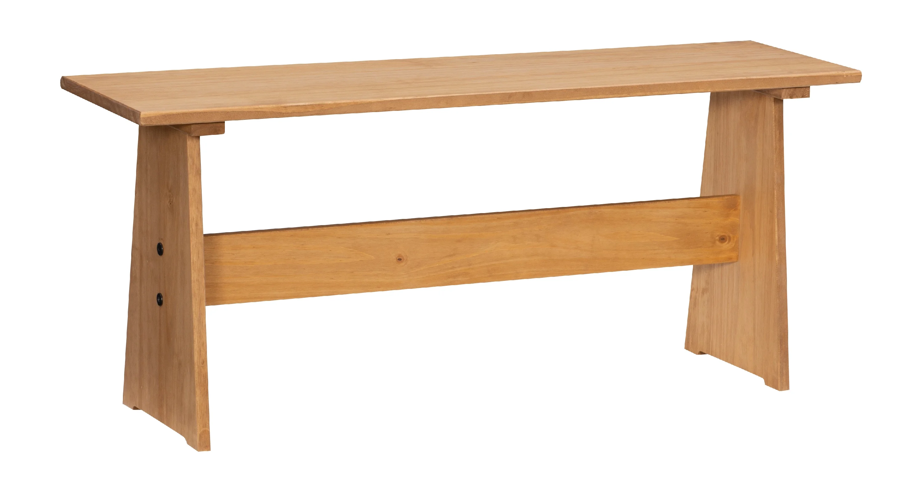 Linon Wickford Corner Dining Breakfast Nook Set with Storage, Table, and Bench, Seats 5-6, Natural Finish