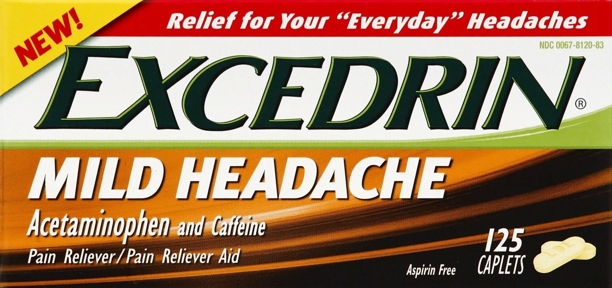 Excedrin Mild Headache, Caplets - 125 caplets