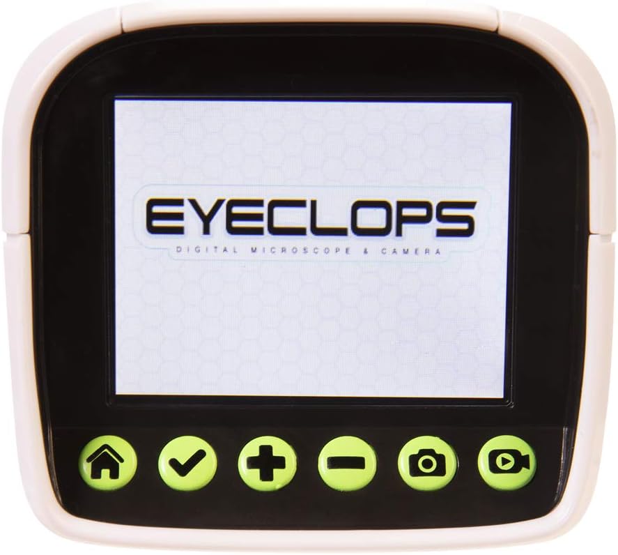 EyeClops Digital Microscope & Camera with built in color screen -800X Zoom- Wireless - Use indoors & outdoors- Take pictures & video - Download to Windows PC & Mac – STEM