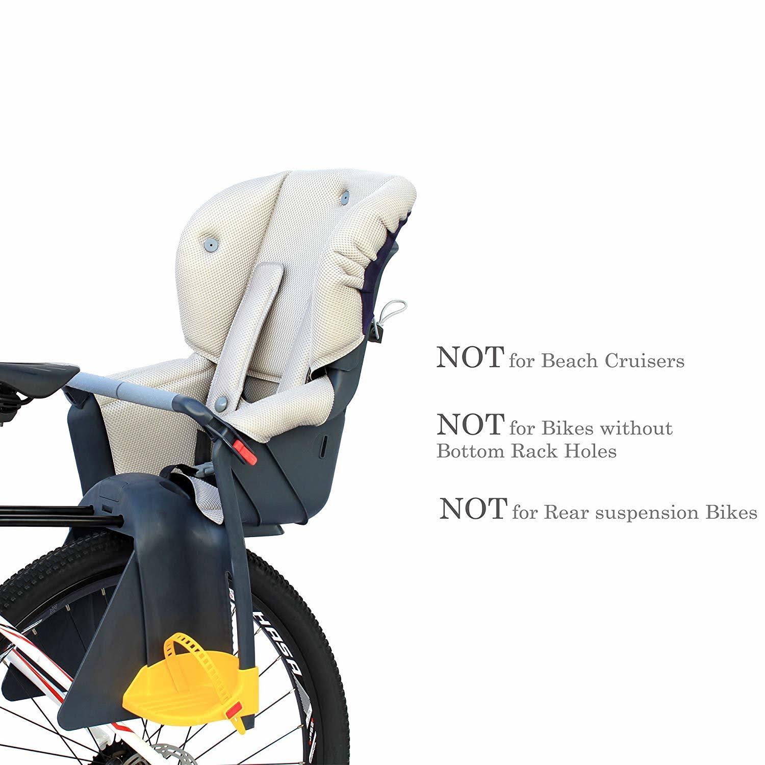 CyclingDeal Bicycle Kids Child Rear Baby Seat Bike Carrier USA Standard with Adjustable Seat Rest Height