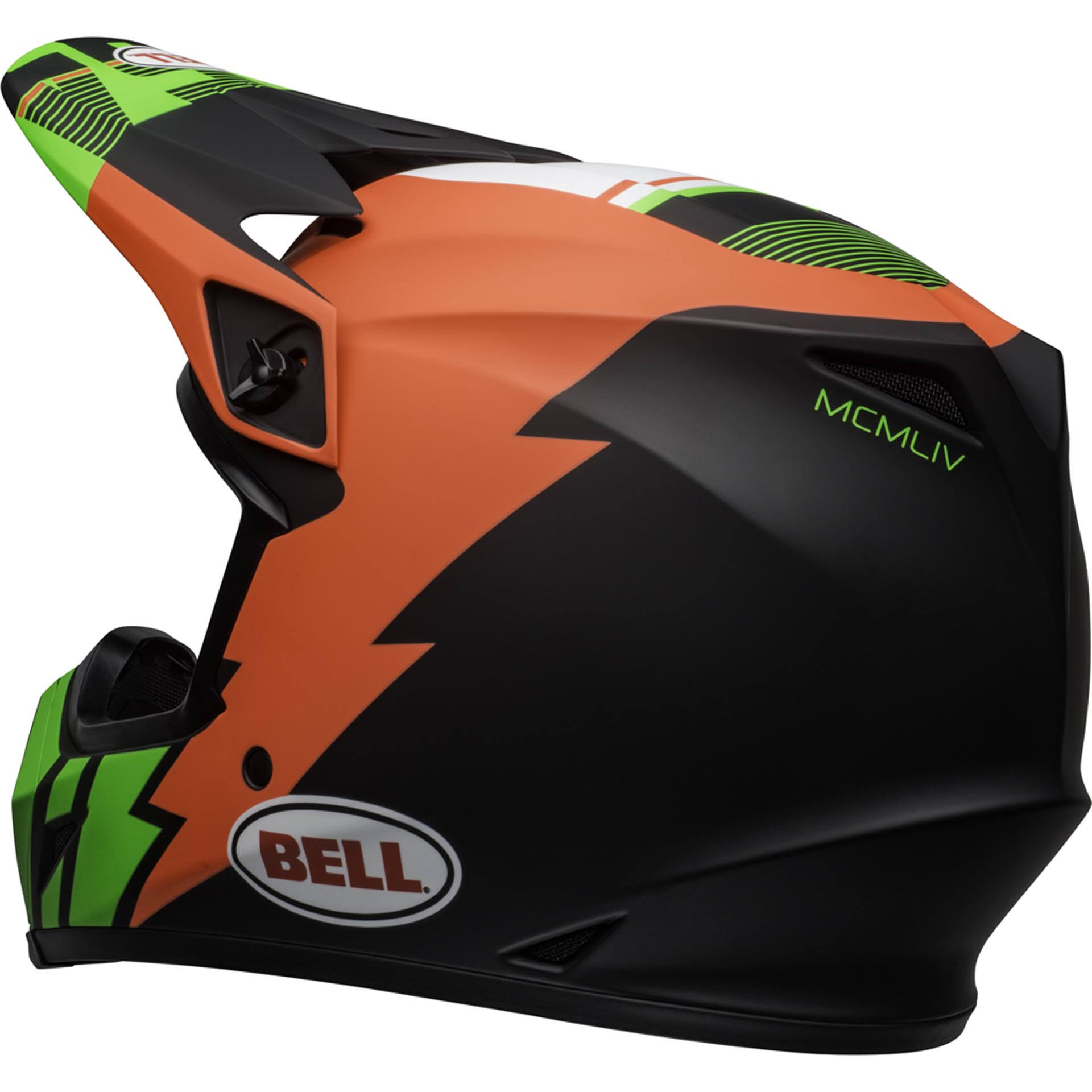 Bell MX-9 MIPS Strike Helmet Infrared/Green/Black S