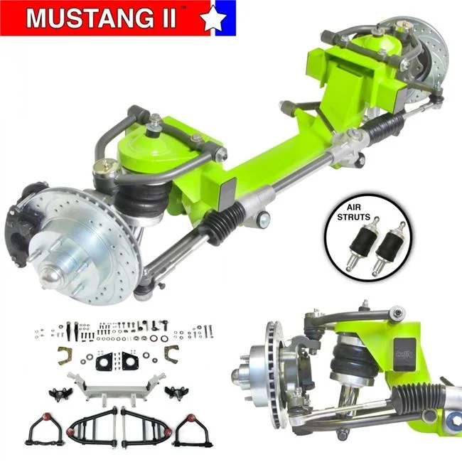 Helix Suspension Brakes & Steering  II IFS AeroShock with 2 in. Drop 5 x 5.5 Manual LHD Rack No Xmember for 55-58 Mopar Dodge Mustang
