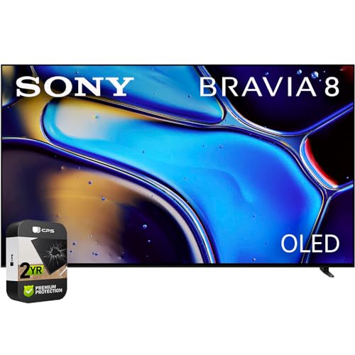 Sony K55XR80 BRAVIA 8 55 inch 4K HDR Smart OLED TV 2024 Bundle with 2 YR CPS Enhanced Protection Pack