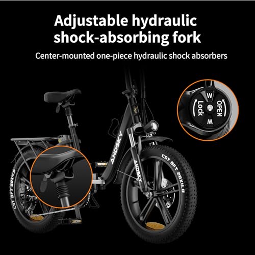 Electric Bike for Adults 30 MPH 750w ebike Peak 1200W 80Nm Max Range 50Miles 48V 768WH Removable Battery Foldable 20''×4.0" Fat Tire Adult Electric Bicycles 7-Speed Dual Disc/Hydraulic Brake E Bikes
