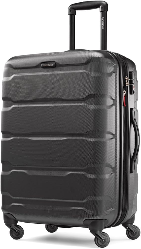 Samsonite 68309-1041/68308-1041 Omni Hardside Spinner 2-Piece Luggage Set 24 Inch and 20 Inch - Black