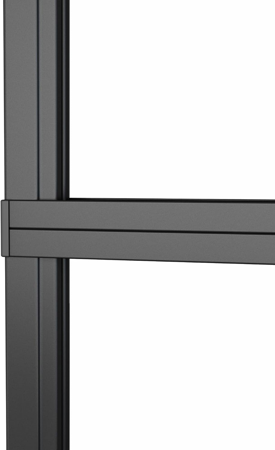 JUBEST 36in x 84in Glass Barn Door, Clear Tempered Glass Carbon Steel Pre Drilled Frame Sliding Barn Door Panel with 6FT Hardware Kit and Soft Close