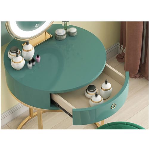 Makeup Table Dressing Table with Makeup Mirror for Bedroom, Dressing Table with Drawers, Mini Small Apartment Desk Makeup Vanity Desk