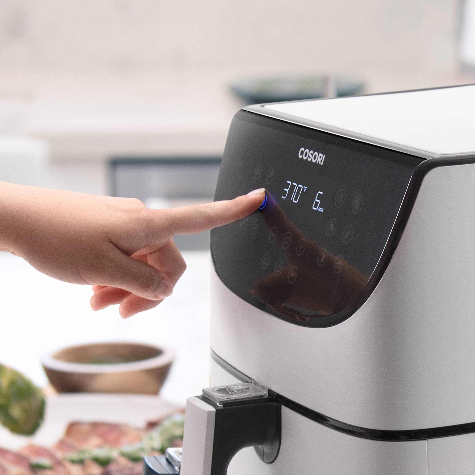 Cosori - 5.8-Quart Premium Air Fryer with Skewer Rack Set - White