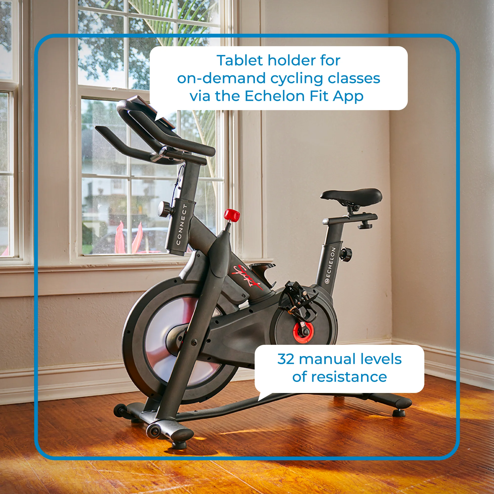 Echelon Connect Sport Indoor Cycling Exercise Bike + 30-Day Free Membership Trial
