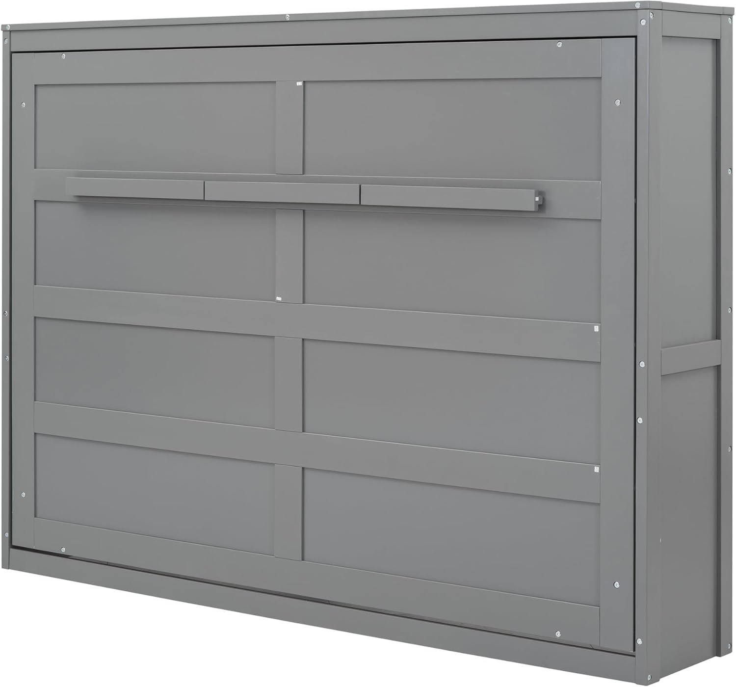MERITLINE Full Size Murphy Bed Space-Saving Wall Bed for Multipurpose Guest Room or Home Office, Gray, HJH-LP664AAE