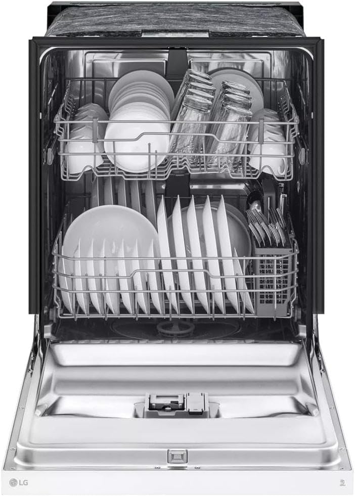 LG 24-Inch Front Control Dishwasher with SenseClean in White - LDFC2423W