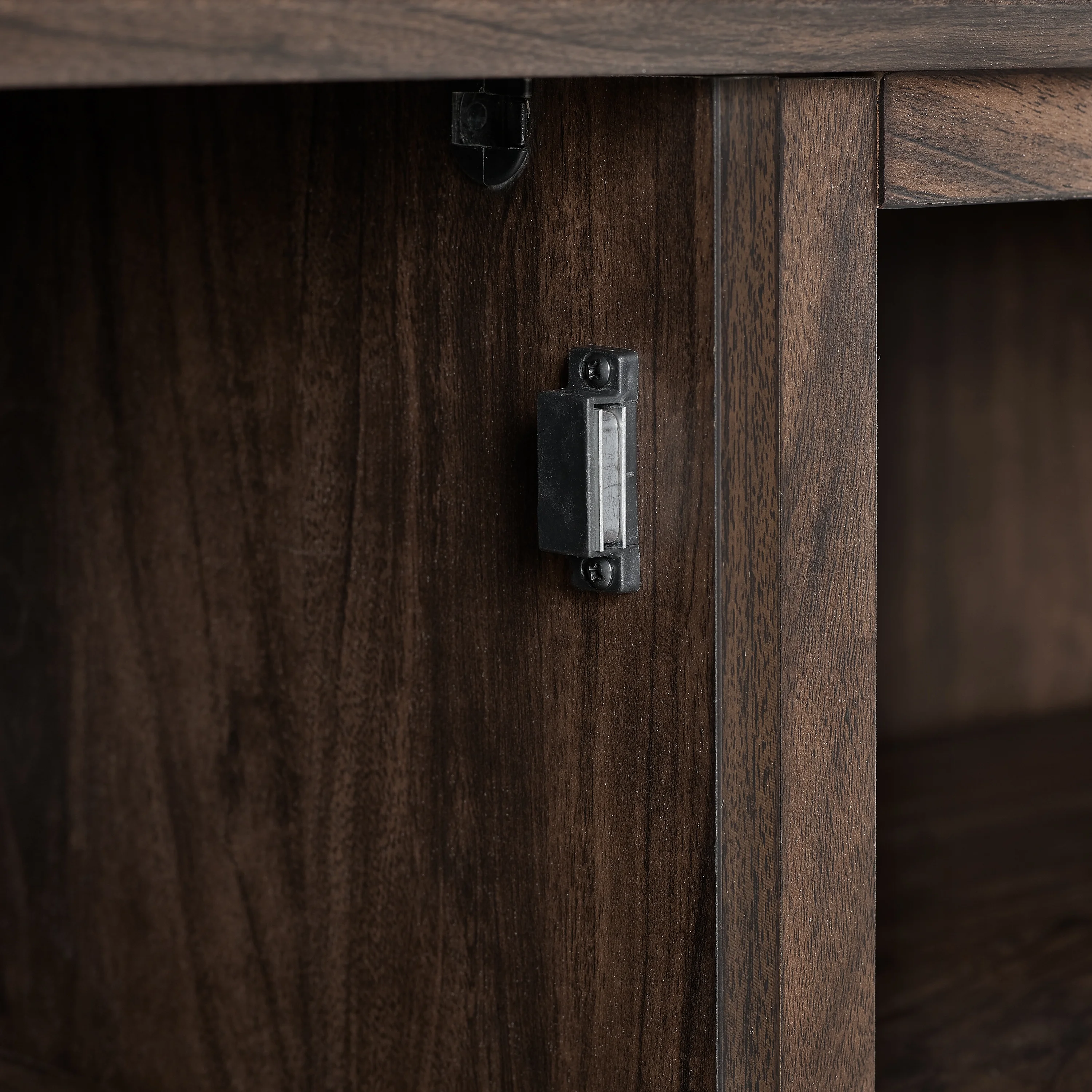 Crosley Furniture Camden 58"Rustic Wood Corner TV Stand in Dark Walnut