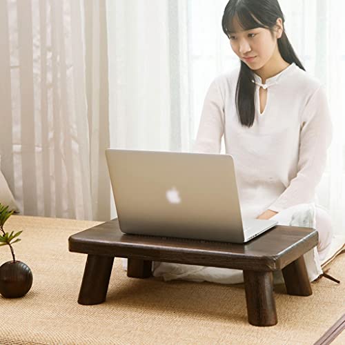 End Tables Japanese Altar Table, Tatami Chabudai Puja Table,Paulownia Wood Low Coffee Table for Living Room, Bedroom (Color : Brown, Size : 68 * 35 * 18cm)