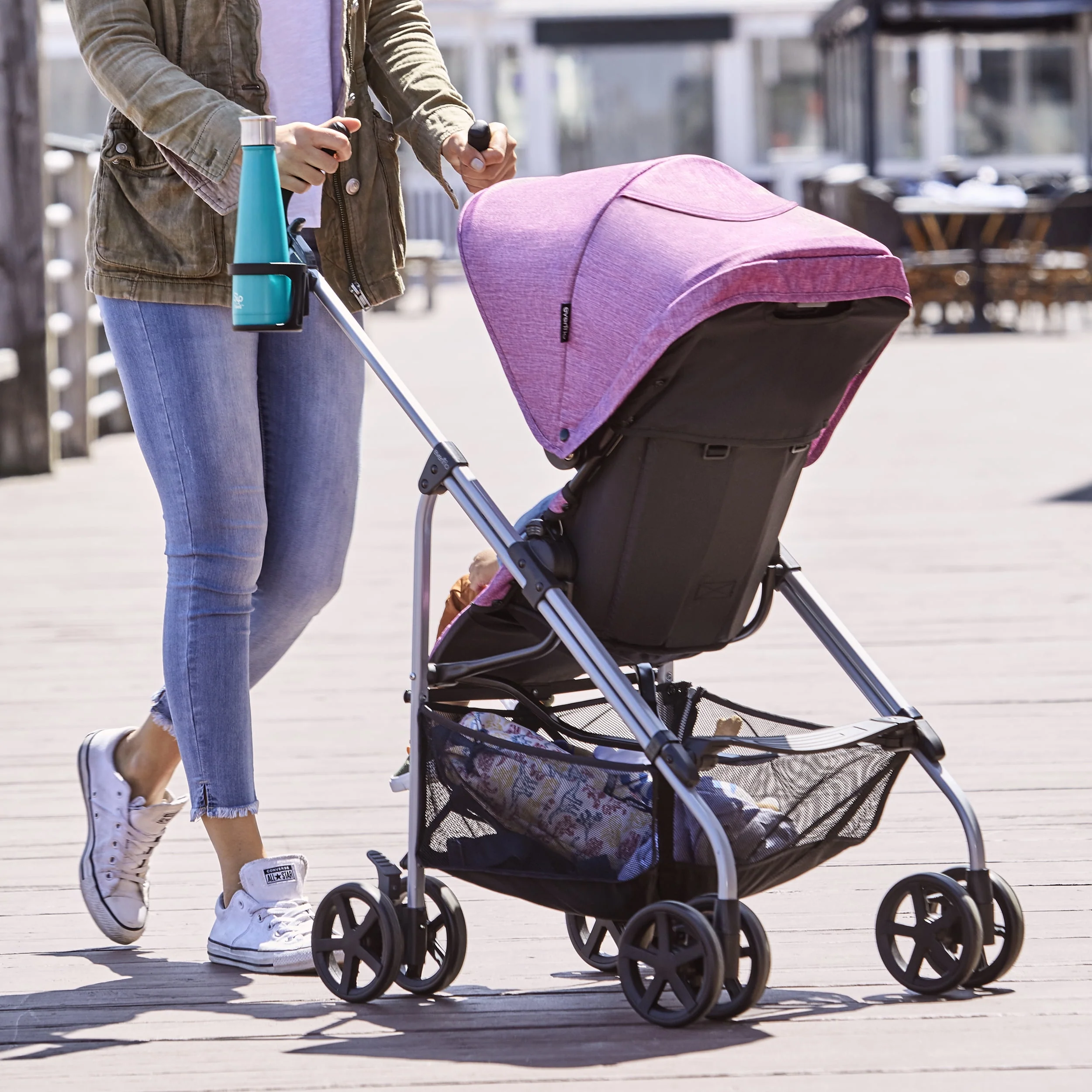Evenflo Reversi Lightweight Reversible Stroller (Altair Black), Unisex