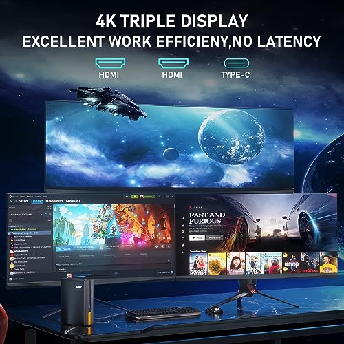ACEMAGIC [Mini Gaming PC] Core i9-11900H up to 4.9GHz,Mini Computer Tower PC Dual Channel 16GB DDR4 512GB NVMe SSD, Support 3 Mode PERF Switch Desktop Computer 4K Triple Display,WiFi 6,BT 5.2