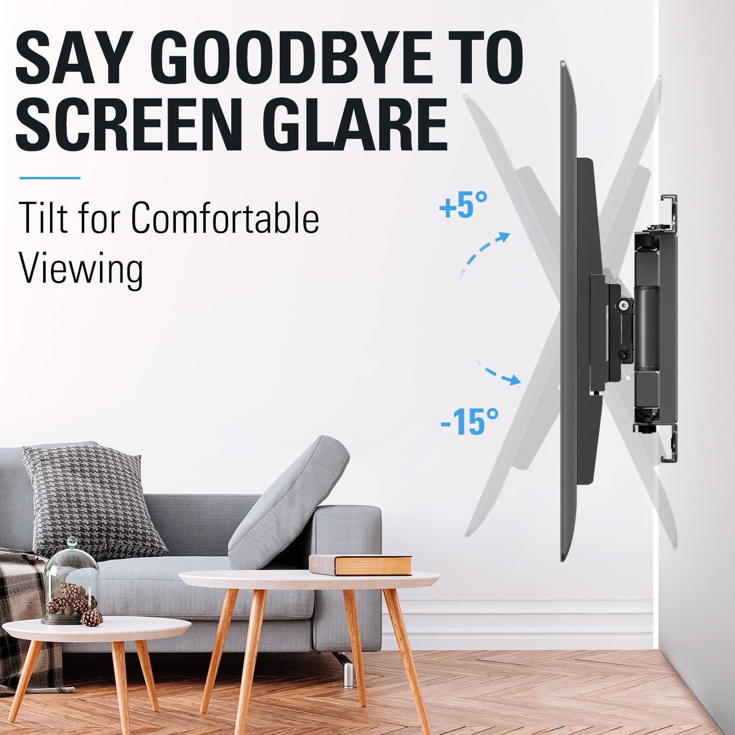 Mounting Dream TV Mount Full Motion TV Wall Mount for Most 26-55 Inch Flat Screen TV, Wall Mount TV Bracket with Dual Arms, Max VESA 400x400mm and 99 LBS, Fits 16", 18", 24" Studs MD2380-24K TV Mounts Pack of 2