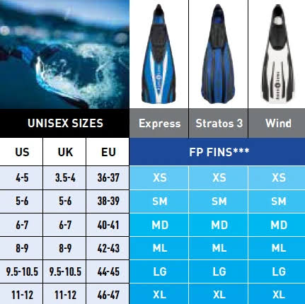 Aqua Lung Express Full Foot Fins - Black/Orange