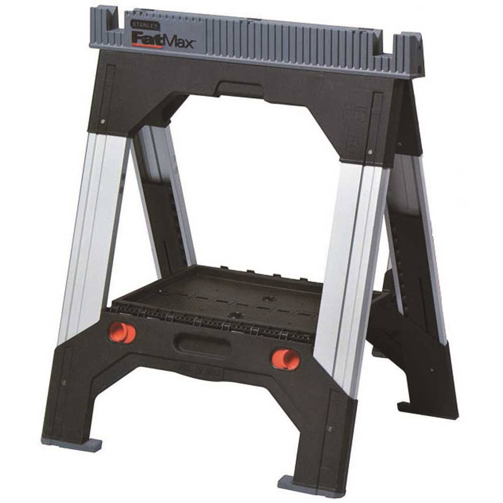 Stanley 011031s 33 in. Plastic Adjustable Folding Sawhorse