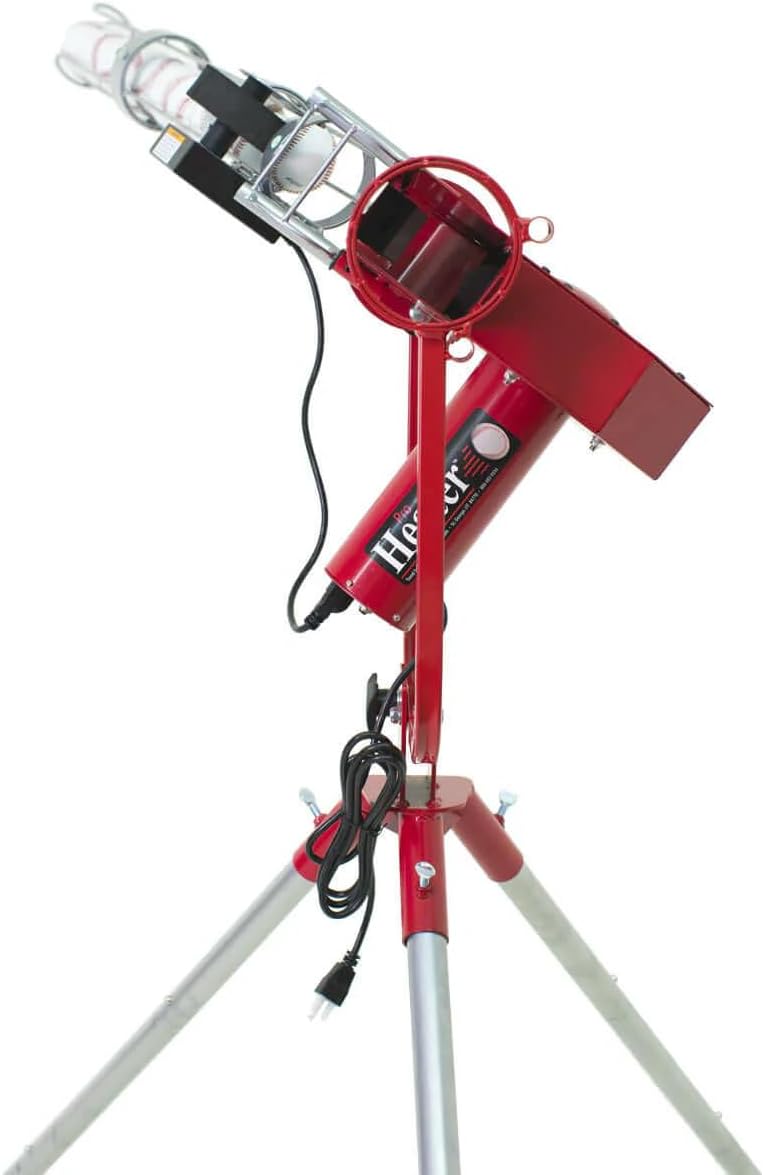 Heater Sports Pro Breaking Ball Baseball Pitching Machine With Auto Ball Feeder & Xtender 24' L x 12' W x 12' H' Batting Cage