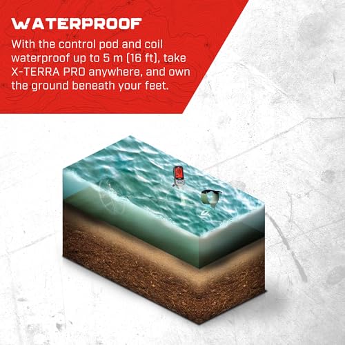 MINELAB X-Terra PRO Waterproof Treasure Metal Detector for Adults (3 Detect Modes)