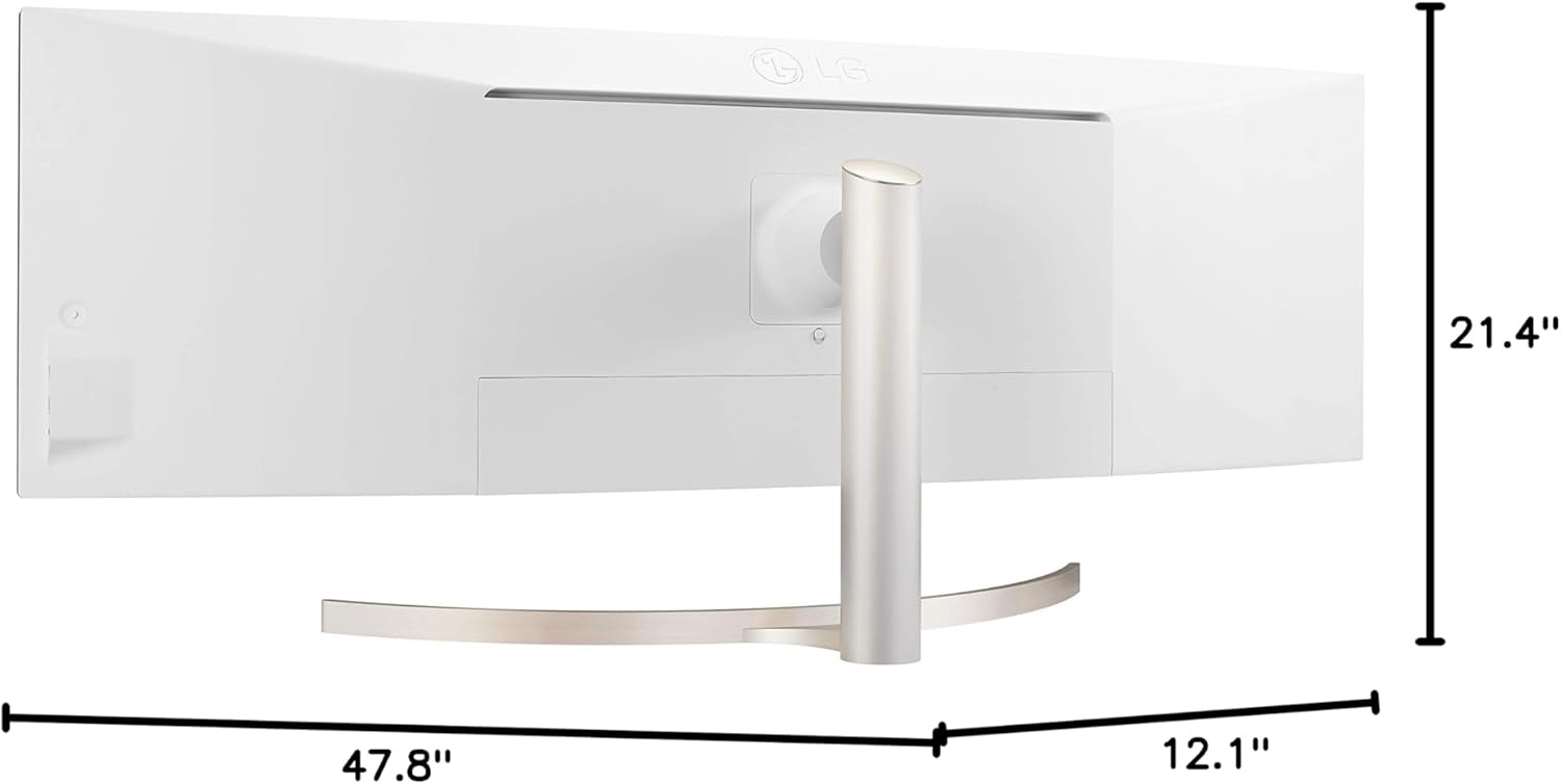 LG 49WL95C-W Ultrawide Dual QHD Monitor 49" 32: 9 (5120 x1440) Curved IPS Display, HDR10, USB Type-C, HDR 10, Ambient Light Sensor, 2 x 10W Stereo Speaker
