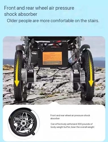 Electric Wheelchairs for Adults Reclining Foldable Electric Wheelchair All Terrain Motorized Wheelchair,with Headrest,flip Arm,Controller (20AH)