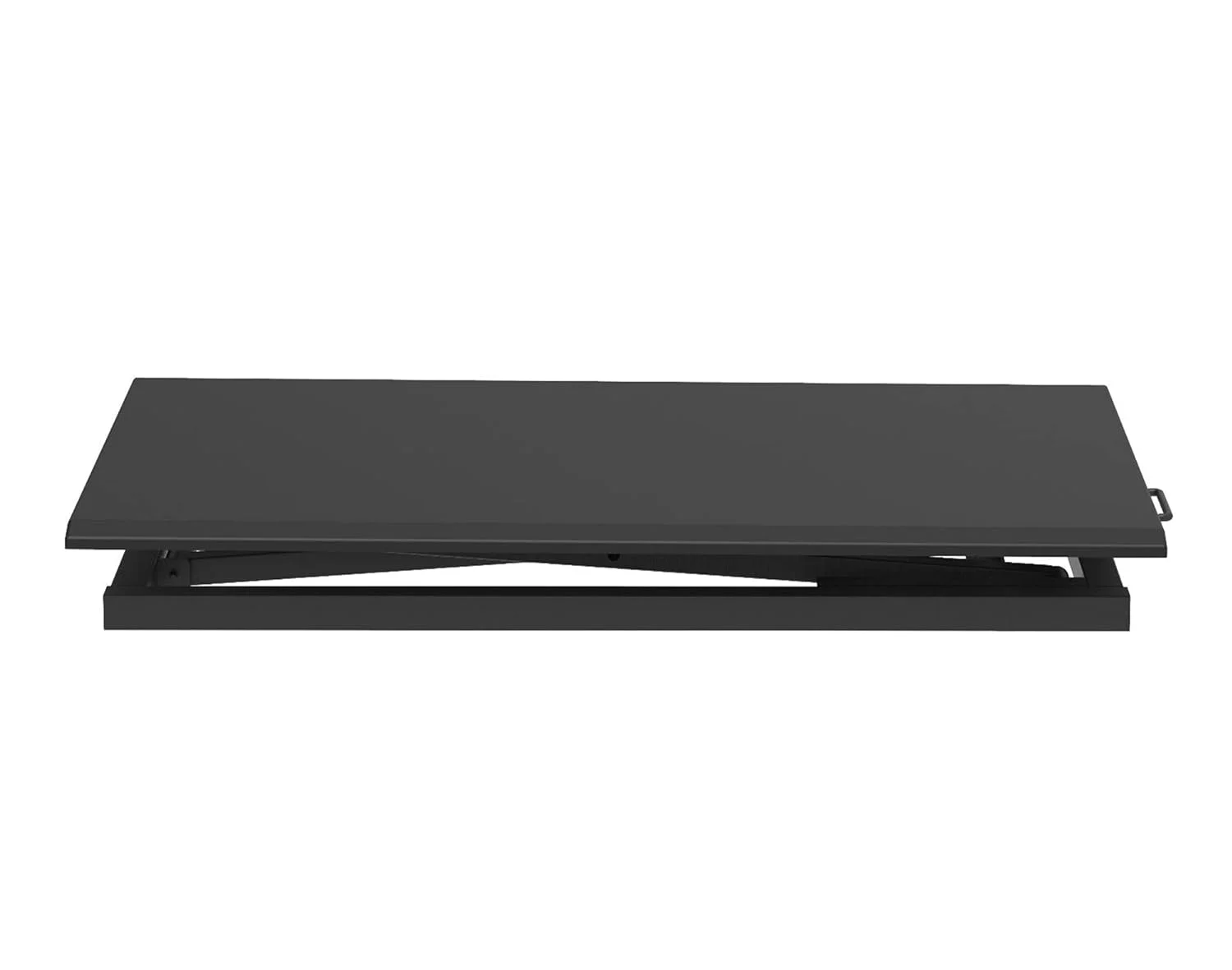 Height Adjustable Portable Pneumatic Standing Desk Converter, Stand Up Desk Riser, Tabletop Computer Workstation - Black