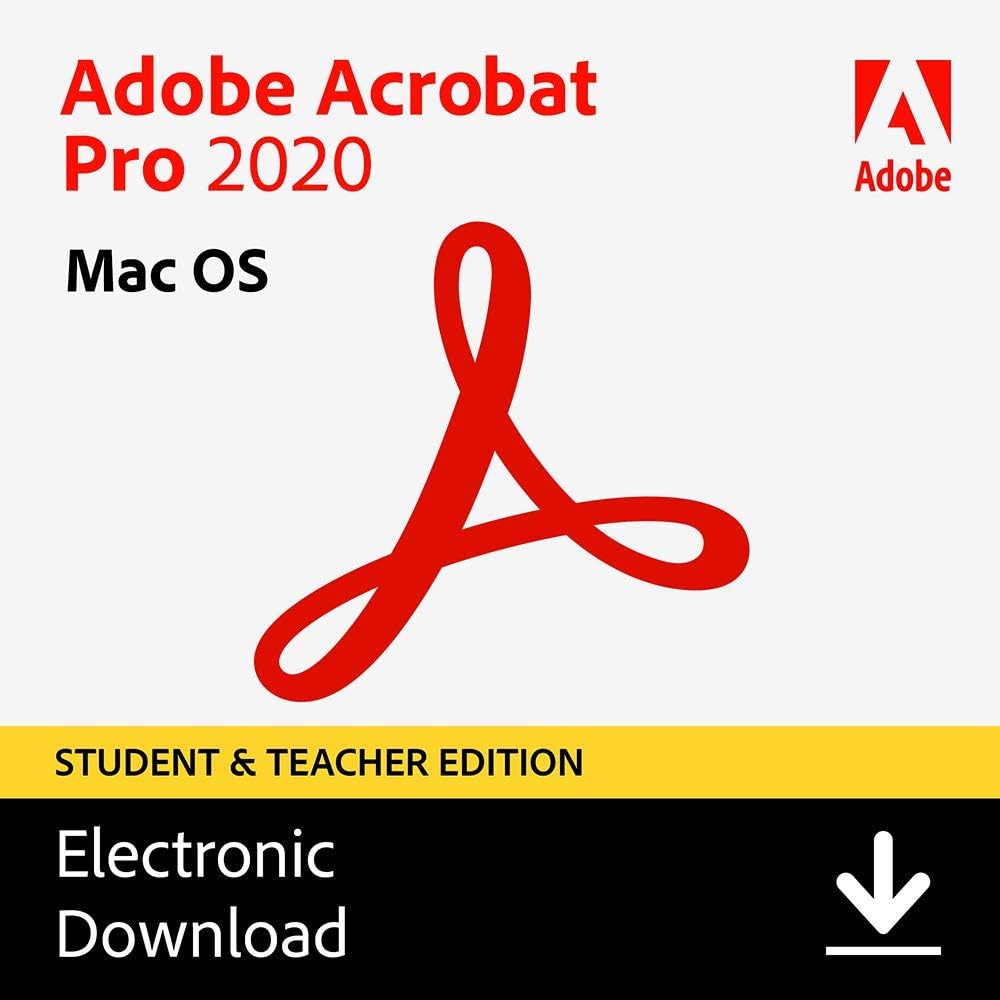 Adobe Acrobat Pro 2020 | Student & Teacher Edition | PC Code