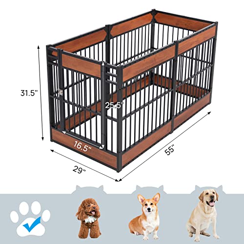 Dog Playpen, 31.5" Height Dog Pen Indoor, Heavy Duty, Safe and Sturdy, Furniture Style Puppy Pen
