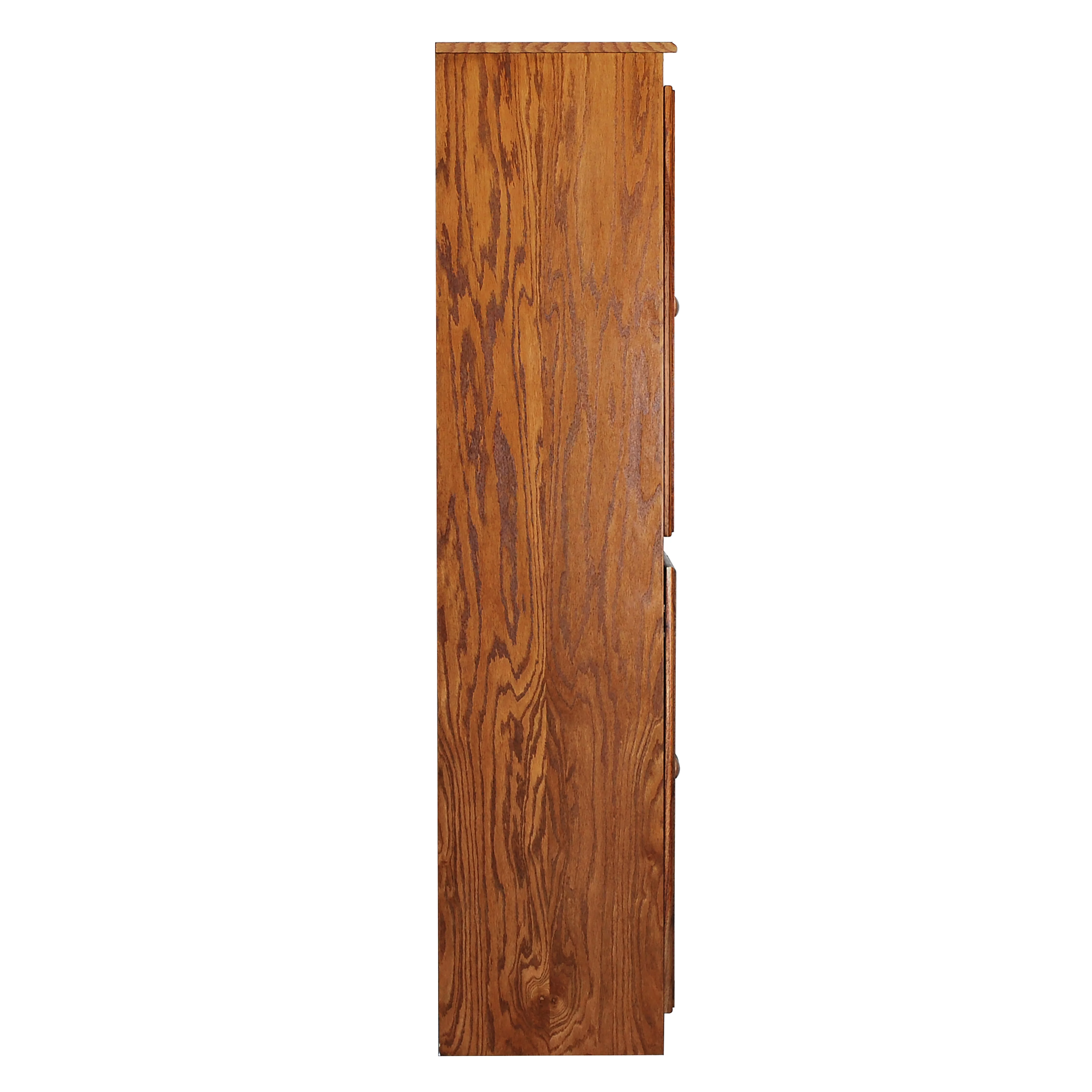 Concepts in Wood Storage Cabinet, 72 inch with 5 Shelves - Oak Finish