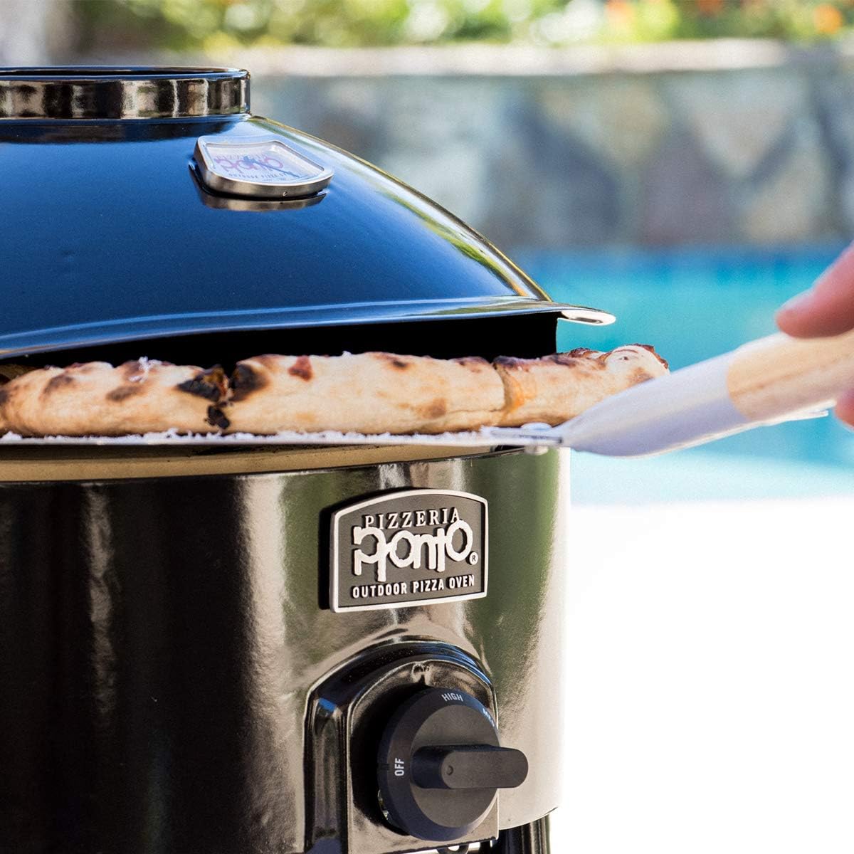 Pizzeria Pronto Outdoor Pizza Oven, Lightweight, Portable & Safe On Any Surface, Black
