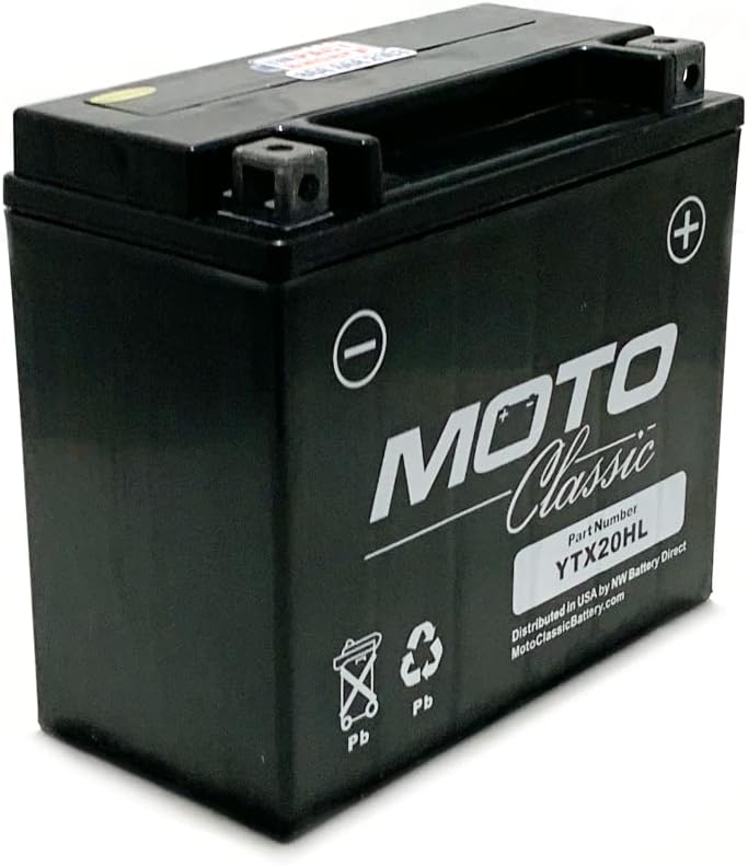 Moto Classic YTX20CH Maintenance Free Sealed AGM 270CCA Battery
