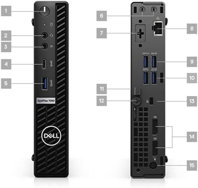 Dell OptiPlex 7000 7090 Micro Tower Desktop (2021) | Core i7-512GB SSD - 16GB RAM | 8 Cores @ 4.6 GHz - 11th Gen CPU Win 11 Pro (Renewed)