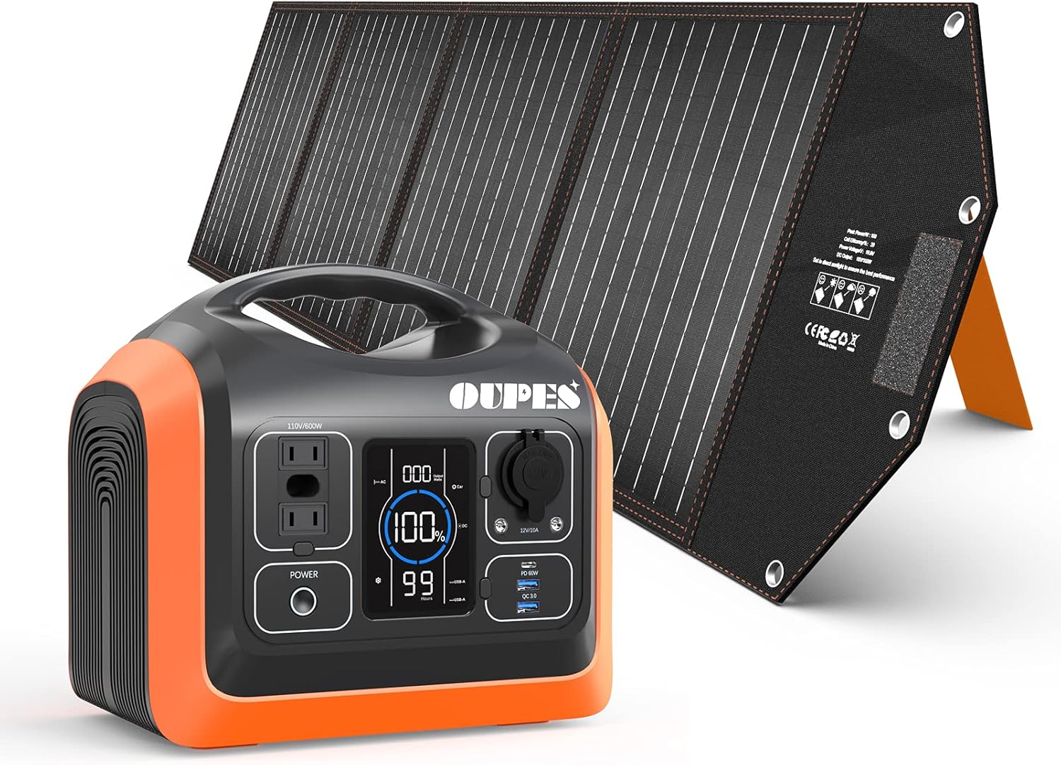 Solar Generator Explorer 1200w, OUPES Portable Power Station 992Wh(2200W Peak) LiFePO4 Power Station Battery Backup, Emergency Generator for Outdoor Camping Home RV