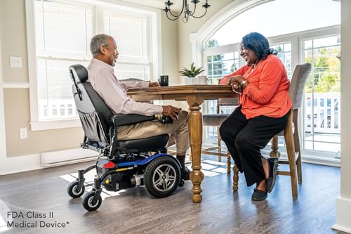 Pride Jazzy Elite HD Power Wheelchair, 450 Lbs. Weight Capacity, with 5-Year Extended Warr (Red, 22" x 20" - 22" Seat)