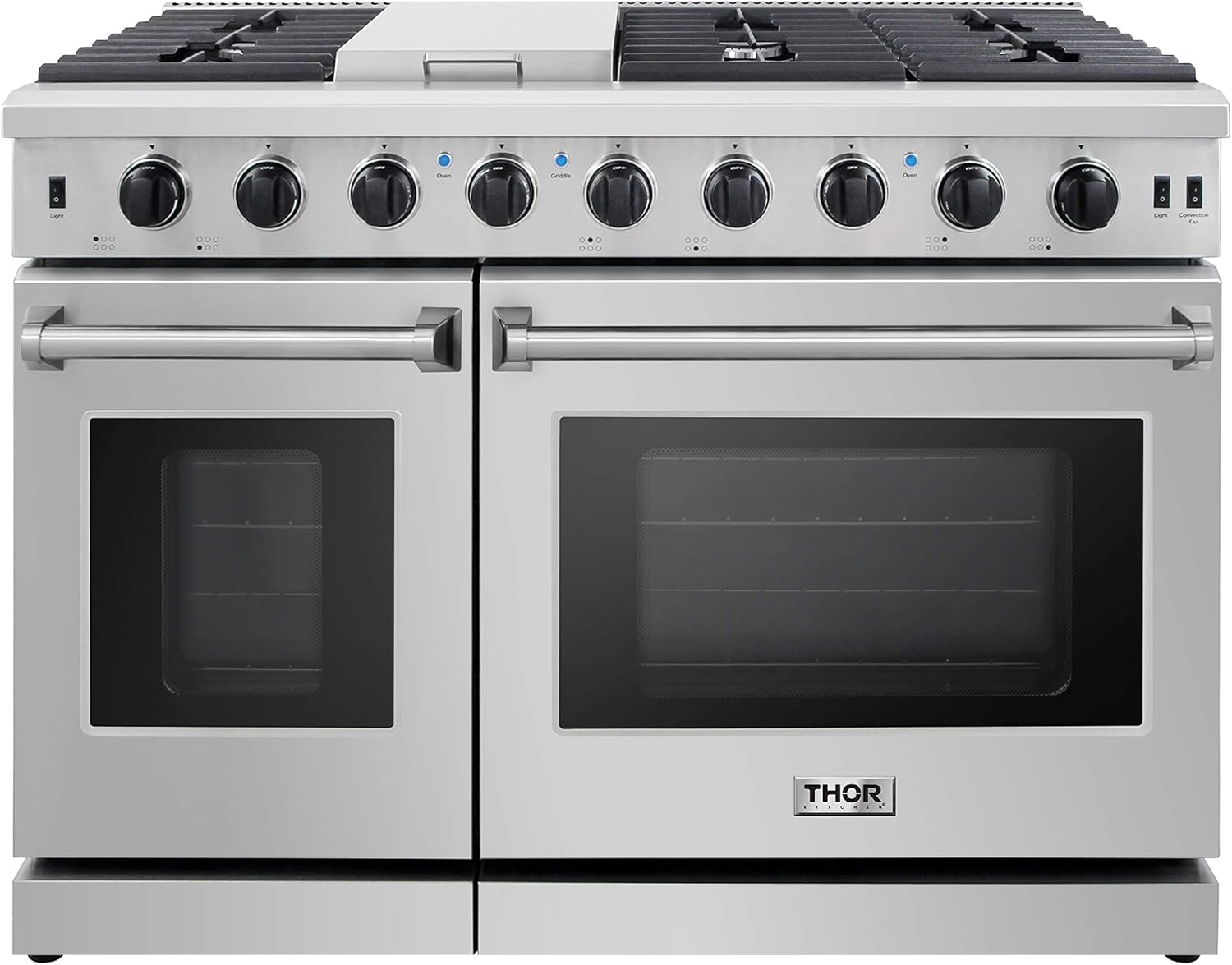 Thor Kitchen 30 in. 4.55 Cu. Ft. Freestanding Gas Range with 5 Burners, Continuous Cast Iron Grates, in Stainless Steel, LRG3001U