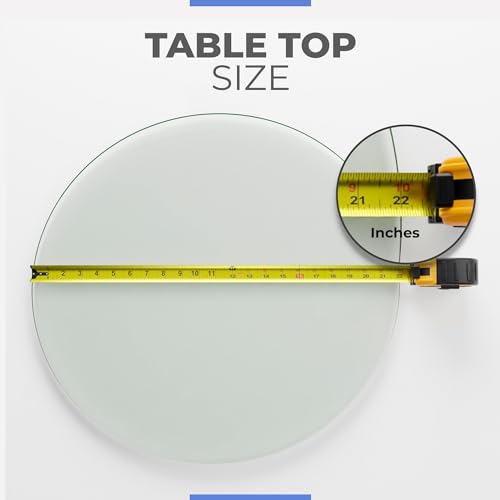 39" Inch Round Glass Table Top 1/2" Thick Tempered Beveled Edge by Fab Glass and Mirror