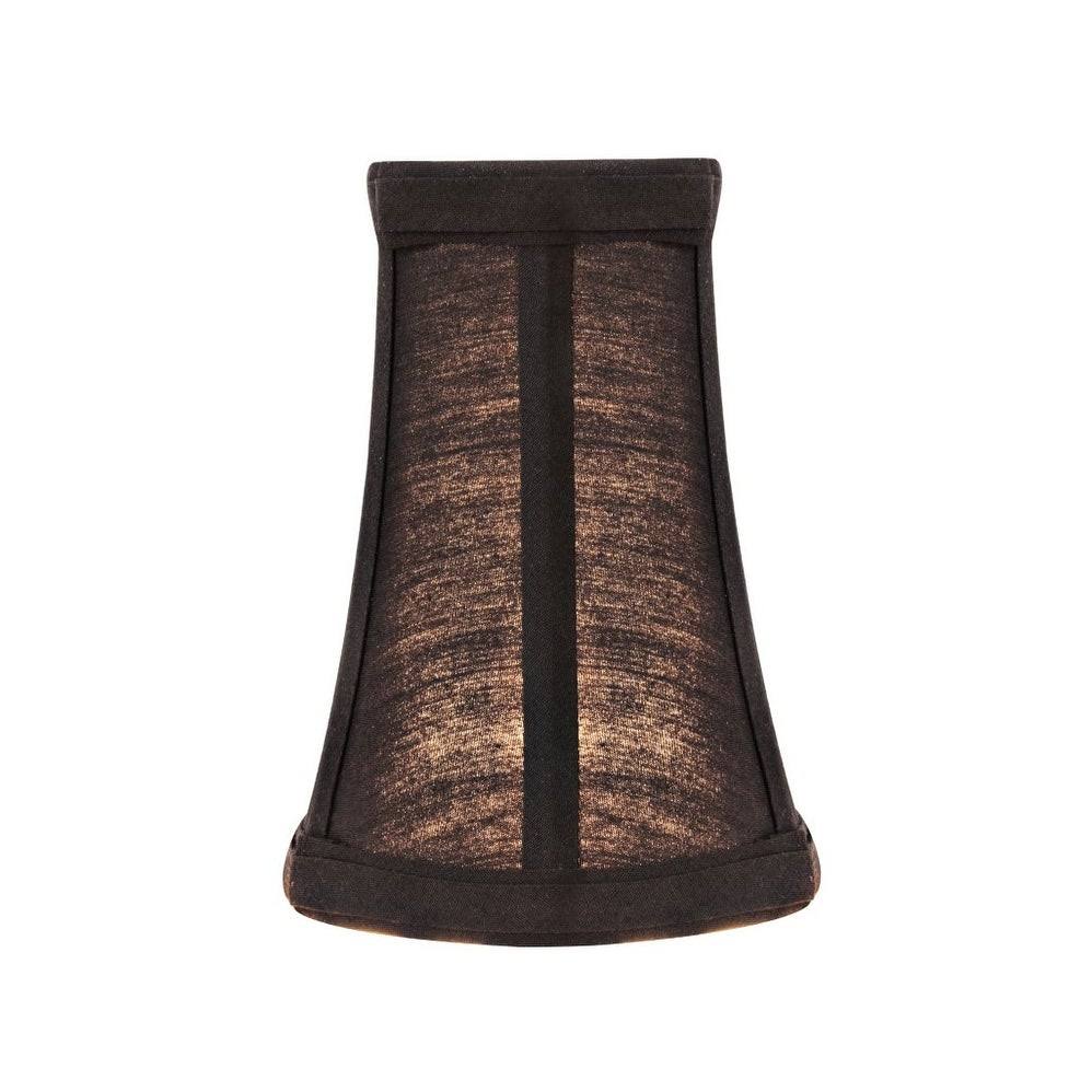 Aspen Creative 30244-9 4x22 Bottom Width Transitional Design Small Bell Shape Chandelier Clip-On Lamp Shade Set (9), 9 Pack, Bla