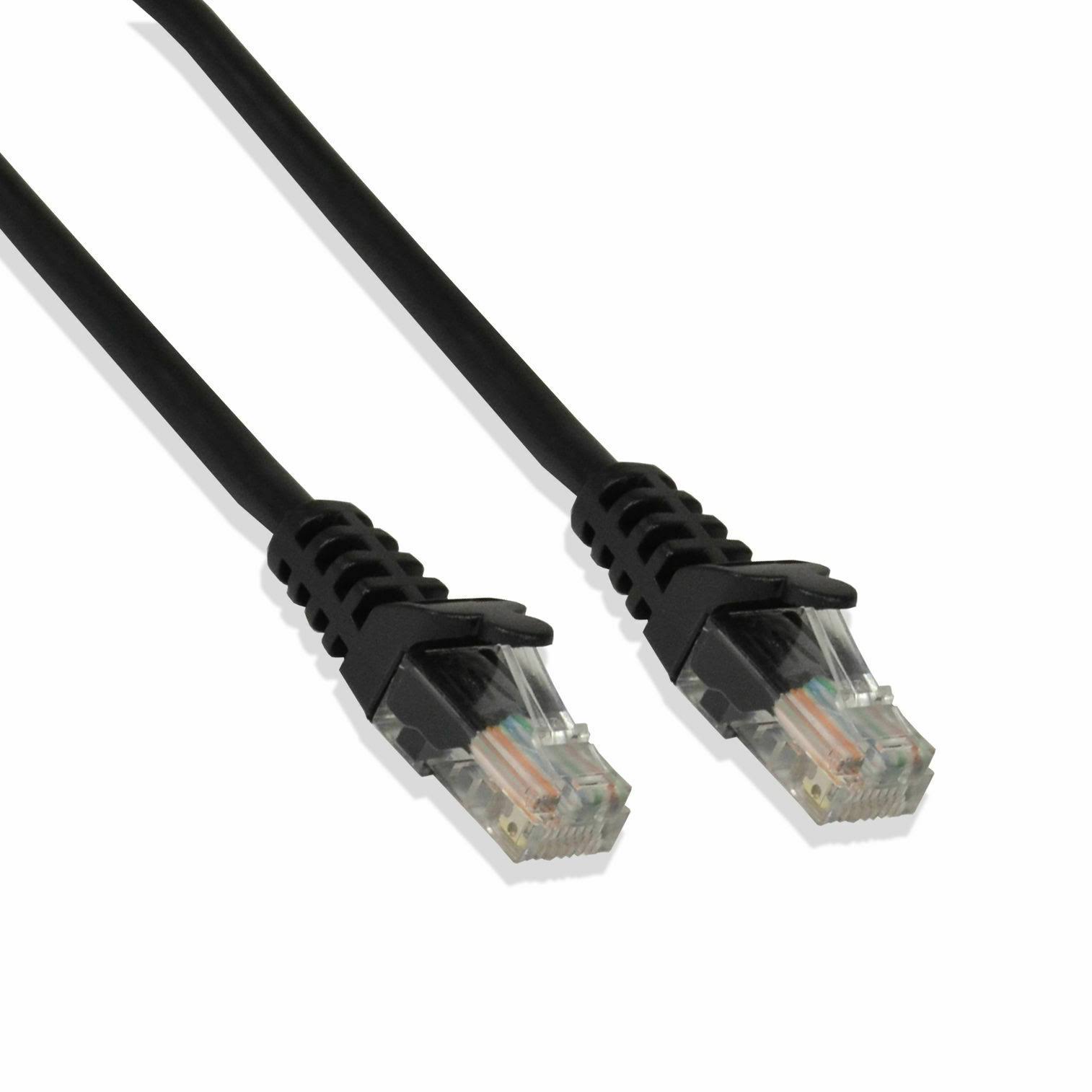 100ft Cat6 Black Ethernet Network Patch Cable RJ45 LAN Wire 100 Feet (5 Pack)