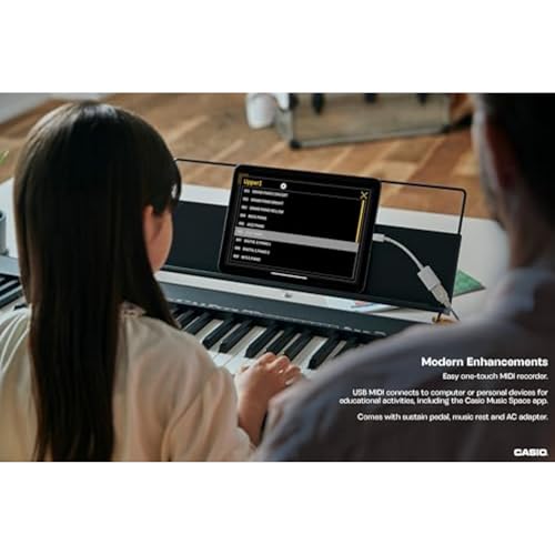 Casio CDP-S160 – 88-Key Weighted Digital Piano with Scaled Hammer Action Keyboard | Duet Mode for Students | Realistic Feel, Slim & Portable | Built-In Tones, Effects, USB-MIDI, Speakers | Black