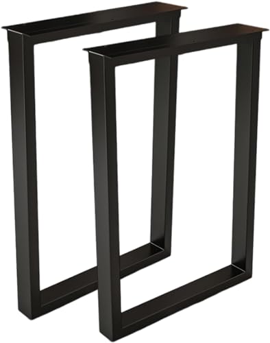 Set of 2 Metal Table Legs Heavy Duty, Industrial Pipe Legs, Metal Steel Desk Legs DIY Furniture, Furniture Legs for Dining and Coffee Table Workbench(Black,40x60cm)