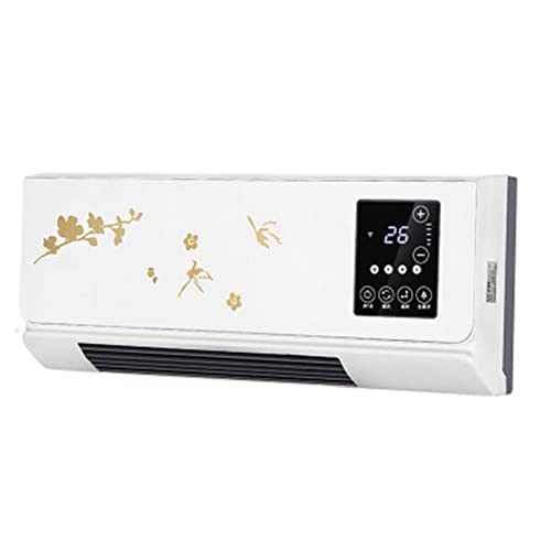 Electric Space Heater 2000W Wall Mounted Air Cooler Conditioner Heater Fan Heating Cooling Room Bathroom Waterproof Remote Timing Air Conditioning Fan Space Heaters