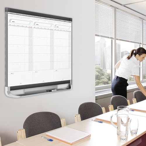 Quartet Prestige 2 Sliding Three Month Calendar Board, 3 x 2 Feet, Total Erase Surface (CMP32P2),Graphite, White