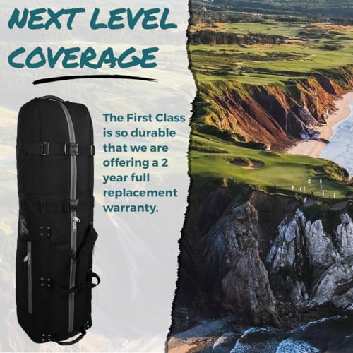 CaddyDaddy New First Class Premium Padded Golf Club Travel Cover with Wheels - Heavy Duty Golf Travel Bag for Airlines