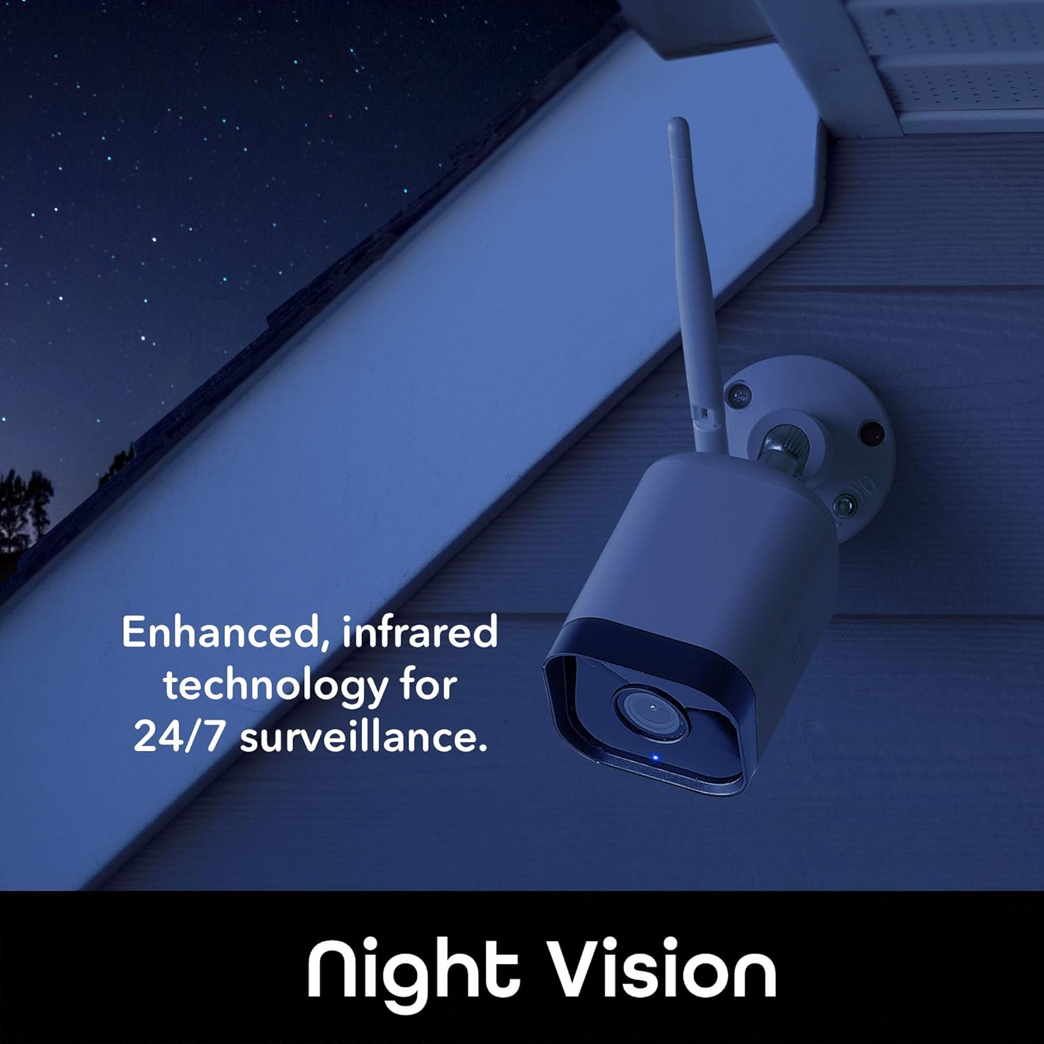 Geeni HD Hawk 3 1080p Outdoor Security Camera, IP66 Weatherproof WiFi Surveillance with Night Vision and Motion Detection, Compatible with Alexa and Google Assistant, No Hub Required, 2 Pack