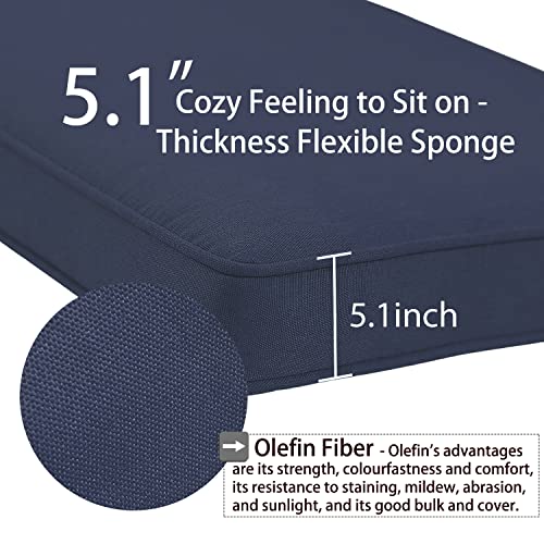 Aoodor 22'' x 24'' Outdoor Deep Seat Chair Cushion Set，Olefin Fabric Slipcover and Sponge Foam- Green (Set of 2 Seats, 2 Backs, 2 Pillows