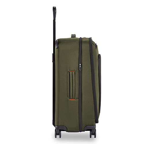 Briggs & Riley Domestic 22" Carry On Expandable Spinner - Luggage for Travel, Suitcases with Wheels, Softside Rolling Bag for Men & Women, Self-Repairing Zipper - ZDX Collection, Hunter