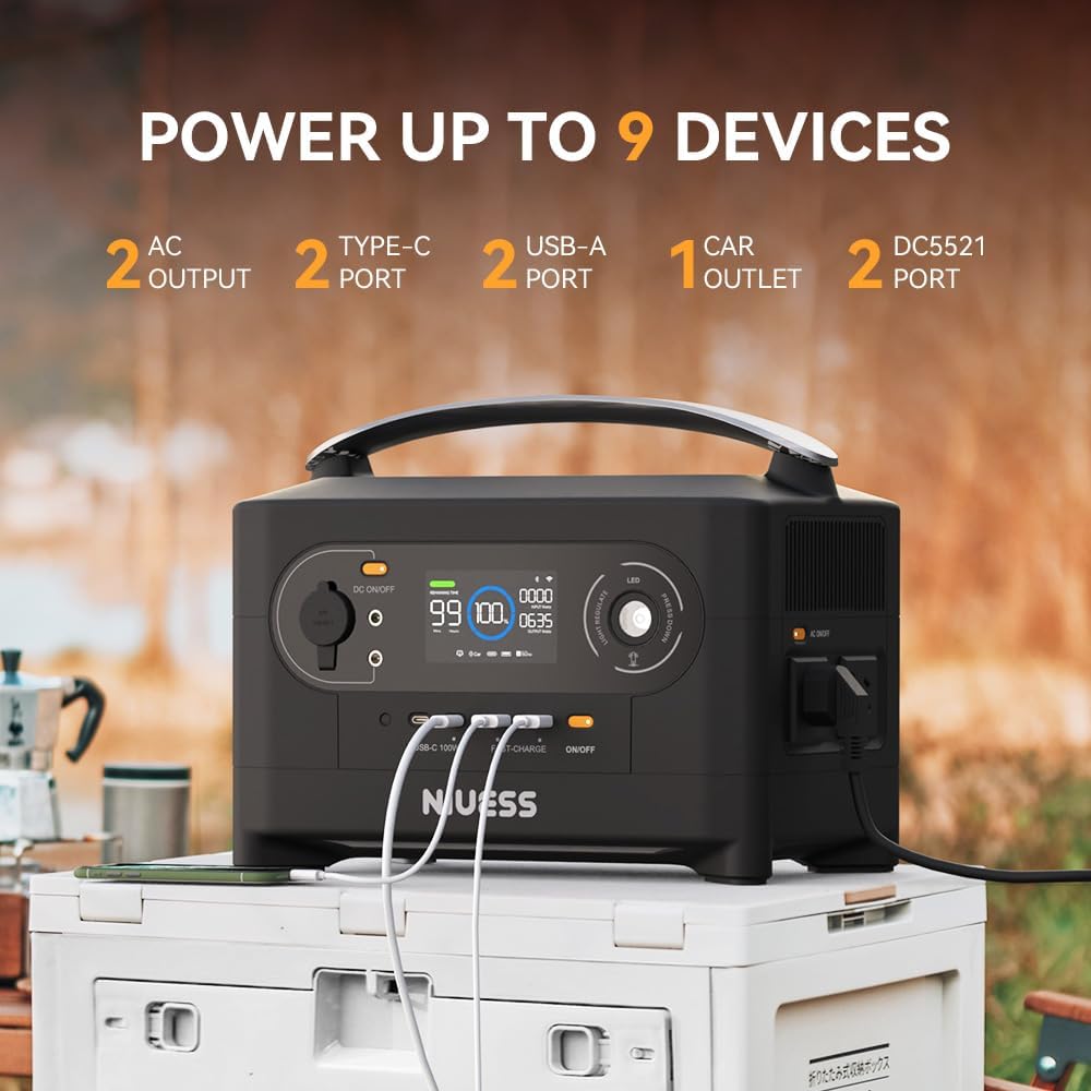 1800W Portable Power Station 720Wh Ternary Lithium Solar Generator Emergency ，For Home Backup, Outdoor RV/Van Camping