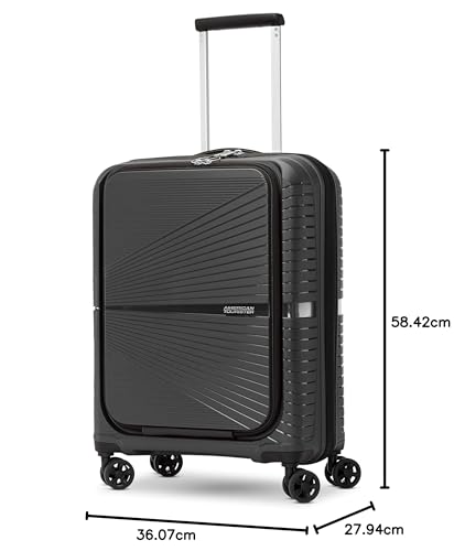 American Tourister Airconic Hardside Expandable Luggage with Spinners, Deep Ocean, 2PC SET (Carry-on/Medium)