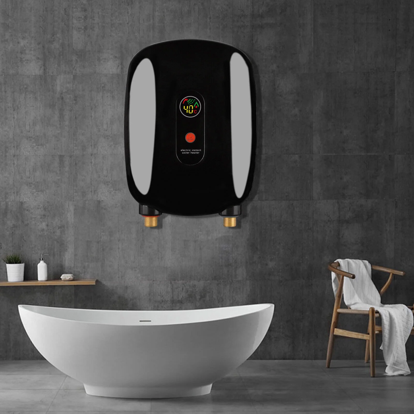 DENEST Mini Instant Electric Hot Water Heater for Kitchen Bathroom Shower Sink 3000W